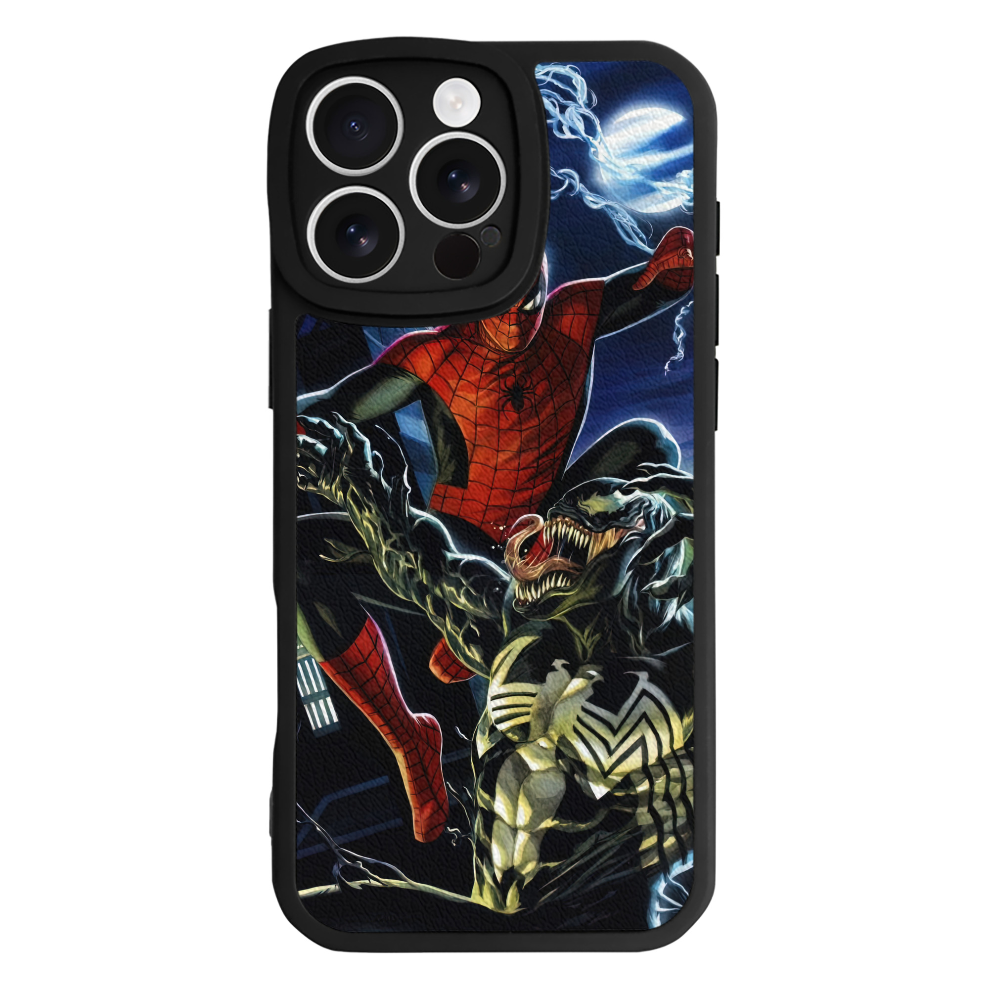 （画像用） Spider Man スパイダーマン 【iPhone 16シリーズ対応】シリコンスマホケース（レザー調） 材質：シリコン